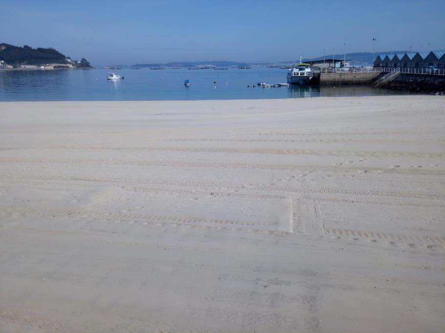 Apartamento Con Terraza Y Vistas Al Mar Bueu Luaran gambar