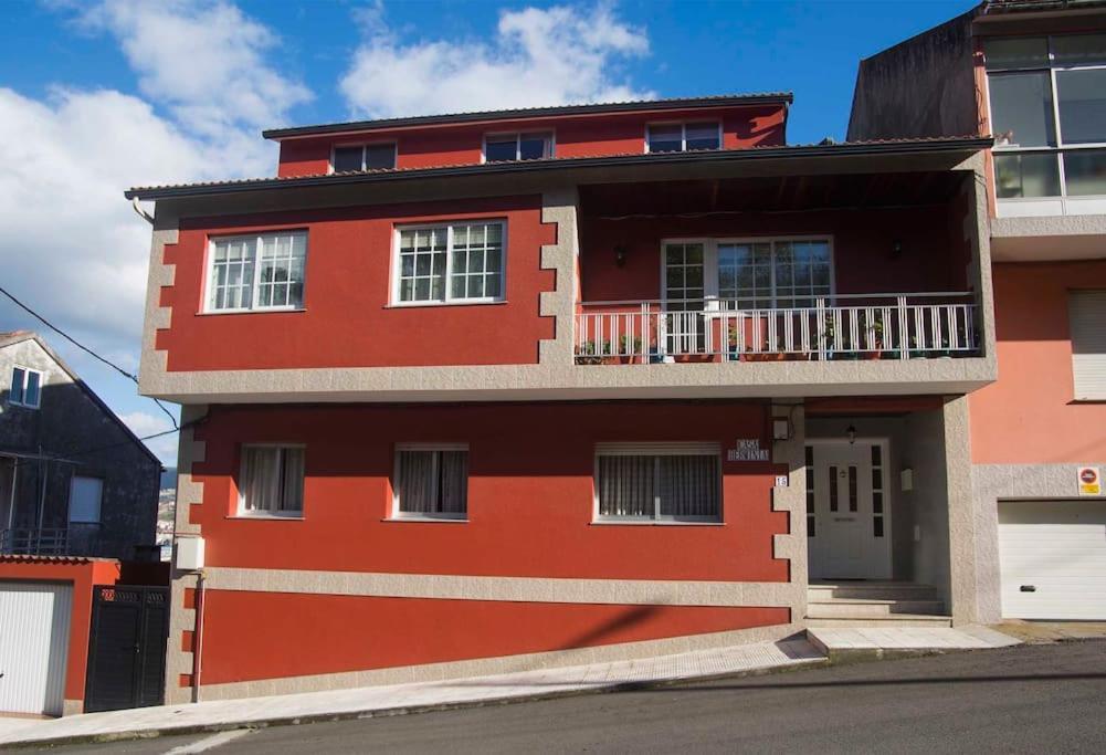 Apartamento Con Terraza Y Vistas Al Mar Bueu Luaran gambar